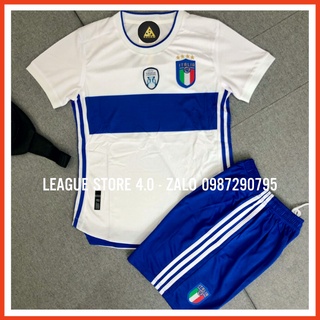 Bộ áo đá bóng đẹp italia Trắng leaguestore4.0 ,bộ áo đá banh  cao cấp dệt xịn thấm hút mồ hôi