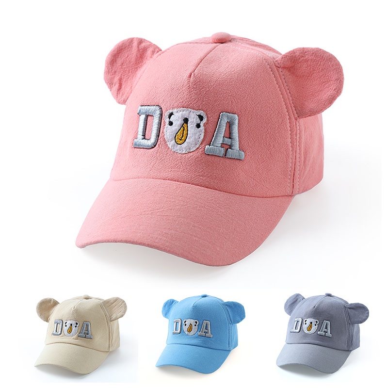 Mũ Lưỡi Trai Thêu Hình Gấu Dễ Thương Cho Bé