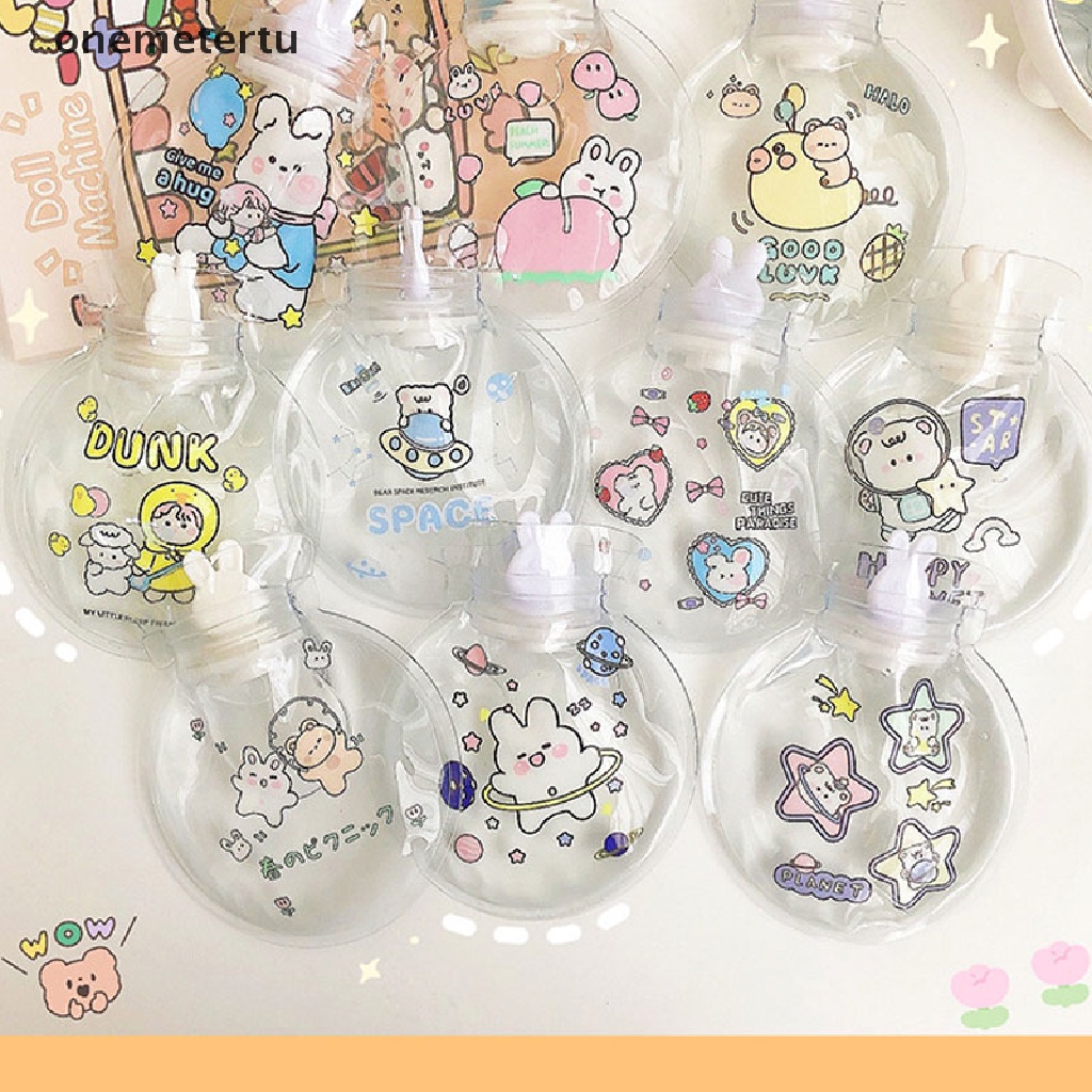 Túi Chườm Nước Nóng Mini Trong Suốt Họa Tiết Hoạt Hình Dễ Thương