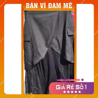 <HÀNG CAO CẤP> Chân váy 2 tầng pha ren (Hình chụp rõ vải cuối) (shopmh59)