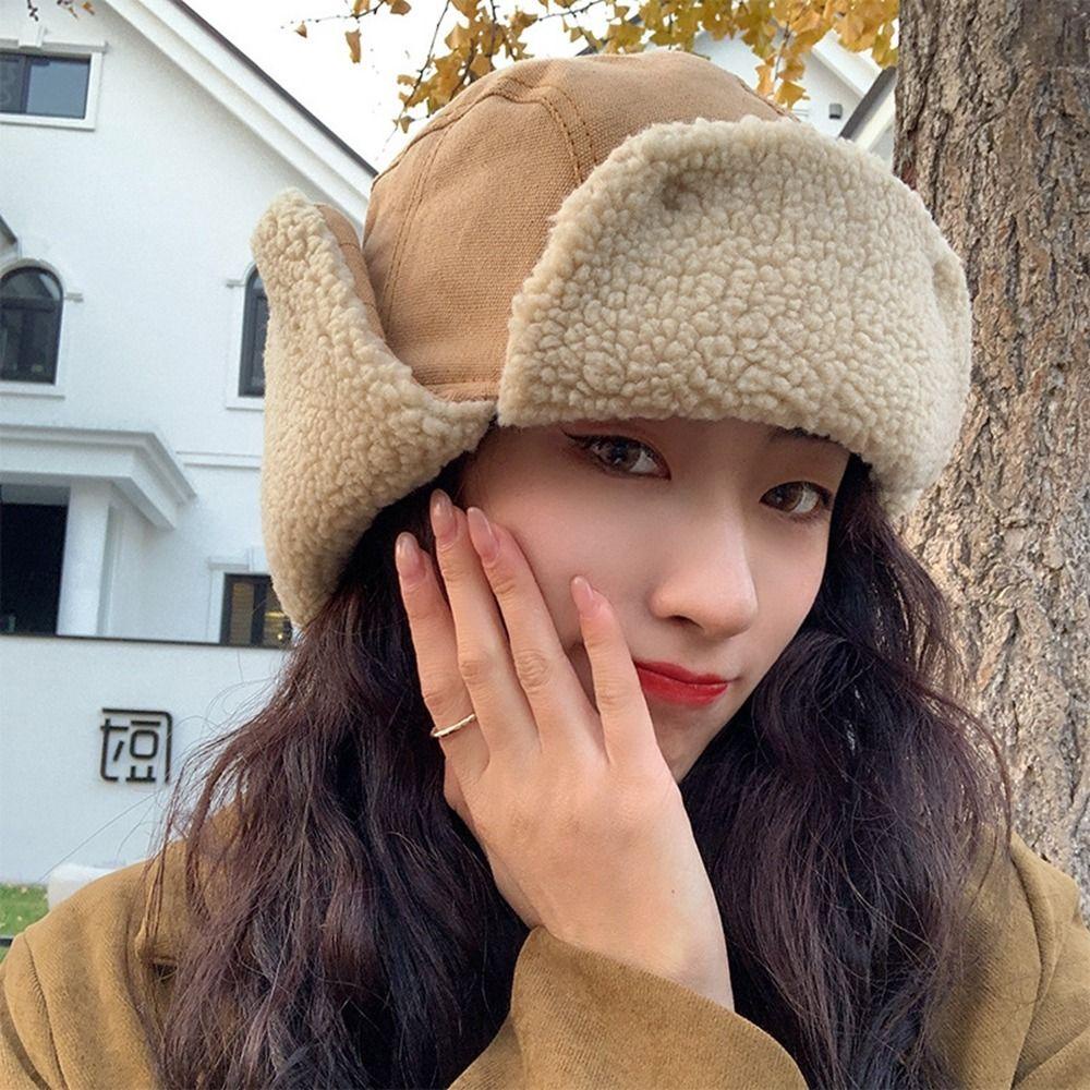 Mũ Bomber Giữ Ấm Bảo Vệ Tai Chống Gió Khi Trượt Tuyết