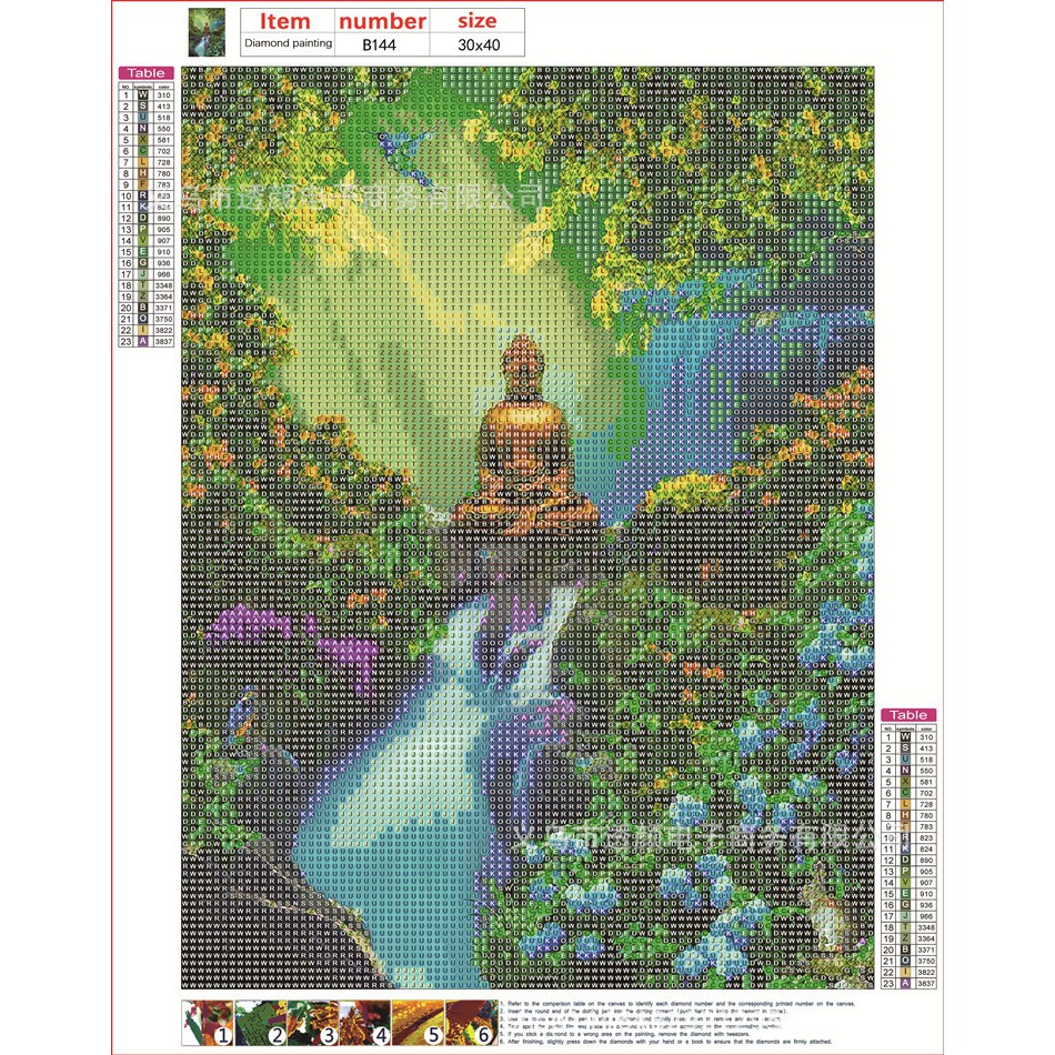 Round diamond/square diamond/5D DIV Buddha statue diamond painting cross stitch painting home decoration wall painting