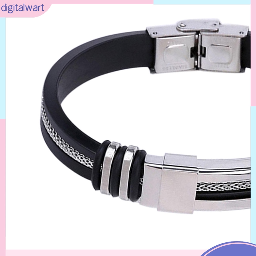 Vòng tay nam phối thép không gỉ cá tính thời trang