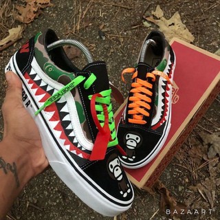 Giày  custom bape monkey