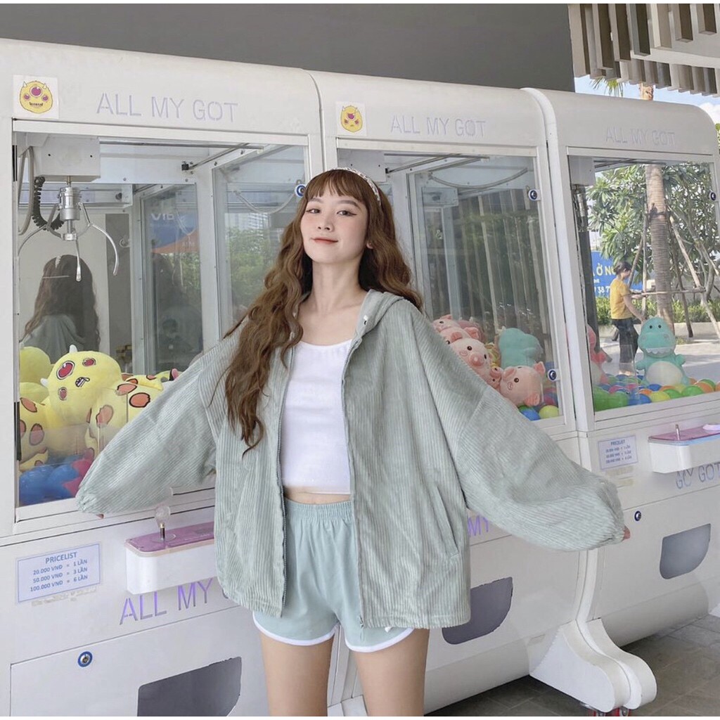 Áo KHOÁC LỬNG NHUNG Nữ Ulzzang 1hitshop