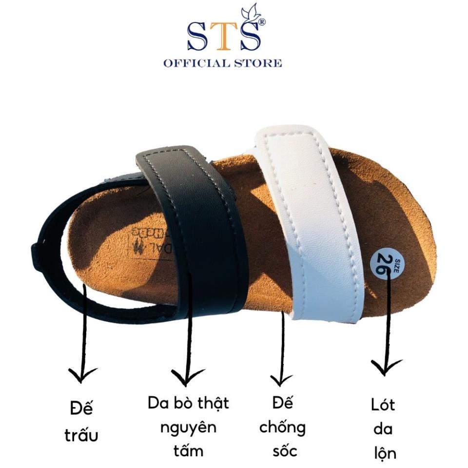 Giày Sandal Trẻ Em Bioline đế trấu quai dán cao cấp êm ái cho bé mã STK07 BH 6 tháng