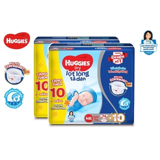 Bỉm tã dán sơ sinh huggies nb 74 + 10