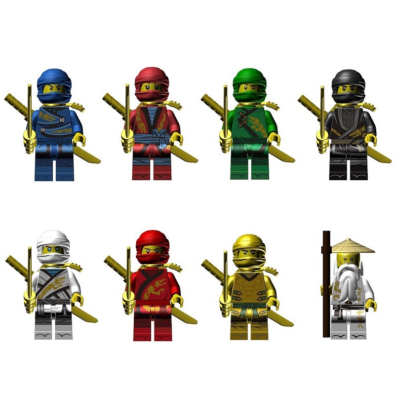 GOROCK Khối mô hình lắp ghép lego mini nhân vật Ninja chiến đấu đồ chơi giáo dục vui nhộn cho bé