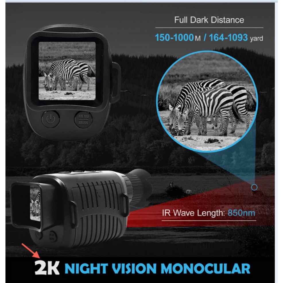 Ống nhòm hồng ngoại 1080P tầm nhìn ban đêm HD kỹ thuật số cho hoạt động ngoài trời