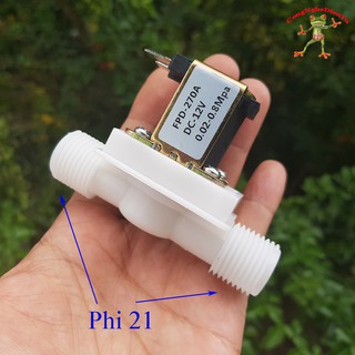 Xả kho Van điện từ phi 21 dùng điện 12V