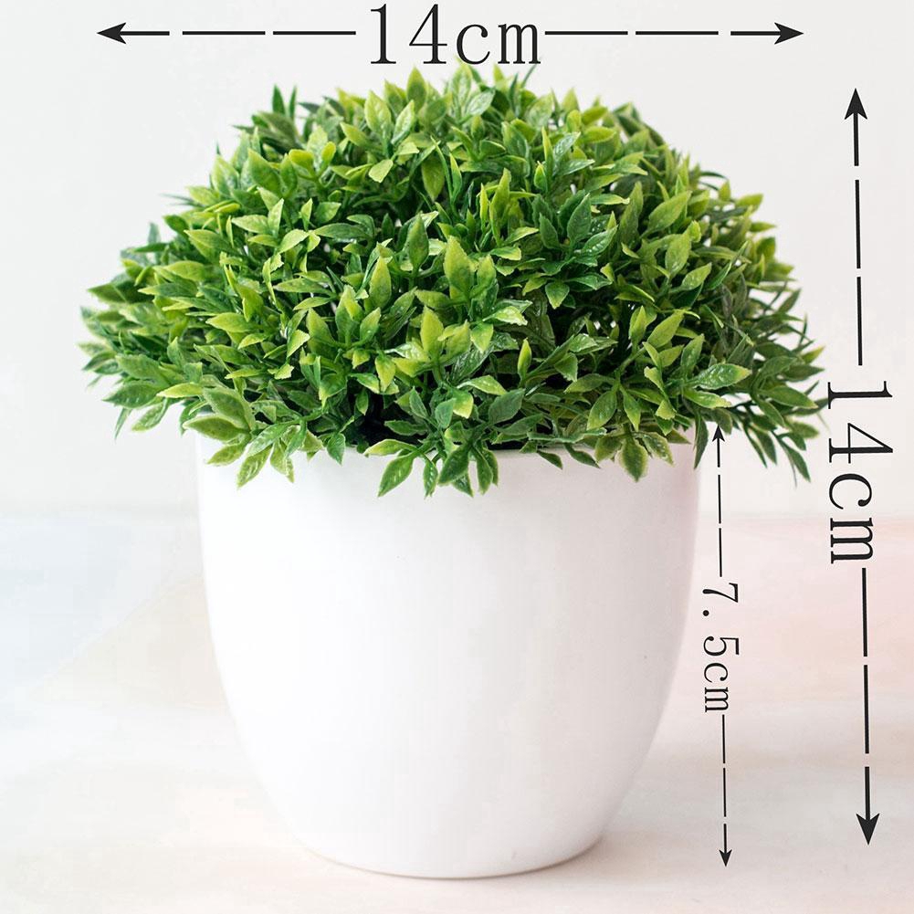 Chậu cây giả nhỏ hình tròn trang trí cho nhà/văn phòng Y6E9