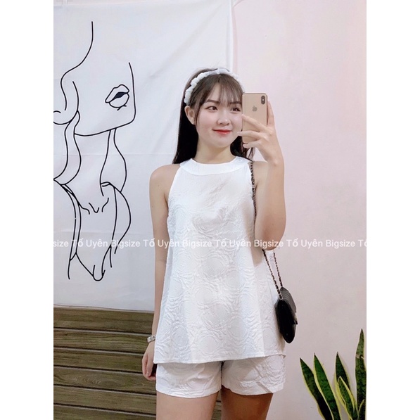 (T.U Bigsize 50-80kg) Bộ Xốp Cổ Tròn Bản To Sát Nách Loại 1 #48