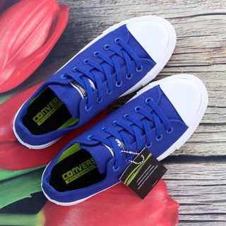 Giày Sneaker Chuck 2 Xanh Coban Nữ Cổ Thấp ZRS + Tất