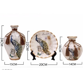 Bộ 3 bình gốm cao cấp