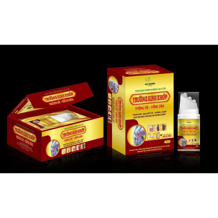 Tinh dầu thiên nhiên cao cấp Trường Sinh Khớp Thông Đỏ-Hồng Sâm
