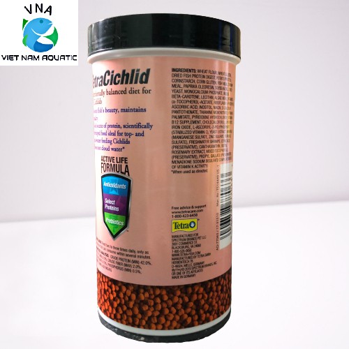 [Mã 55FMCGSALE1 giảm 10% tối đa 40K đơn 250K] Cám Tetra Cichlid - Thức ăn cao cấp kích màu cho cá cảnh