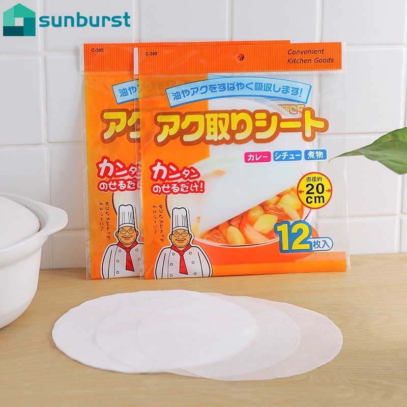 Set 12 Giấy Thấm Dầu Thực Phẩm Chuyên Dụng Cho Nhà Bếp