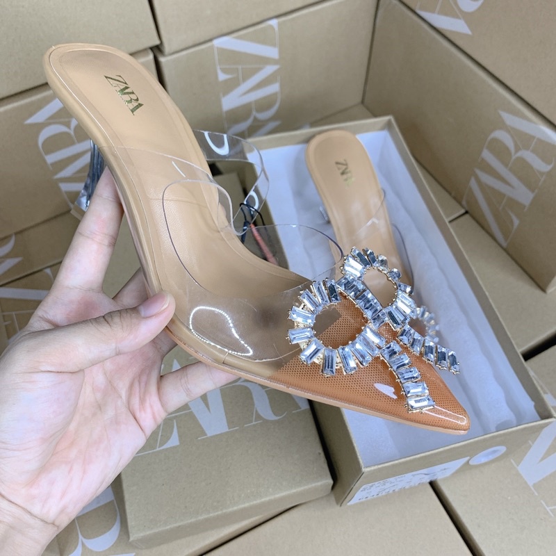 Guốc nơ đá quai trong mũi nhọn ZR xuất Full box MS-68439/6833