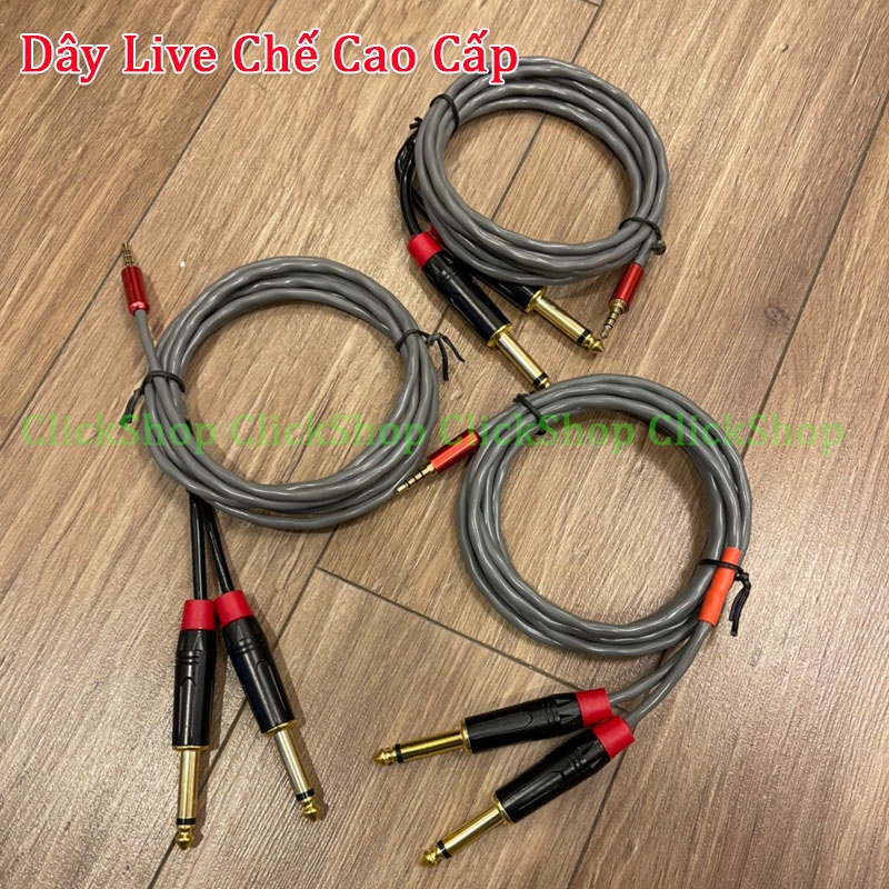 Dây Livestream Chế 6.5 ra 3.5 ⚡LOẠI CAO CẤP⚡ Chuyên Cho Soundcard Focusrite, Mixer F4, Âm ly, Vang Số Âm Thanh Cực Hay