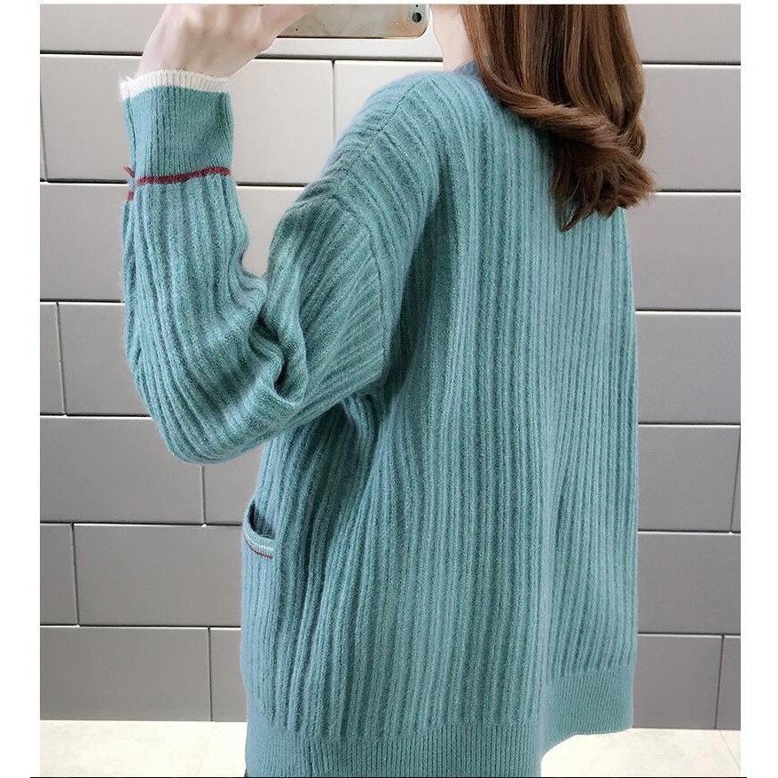 Áo Khoác Len Cardigan Nữ Form Rộng Quảng Châu Đẹp