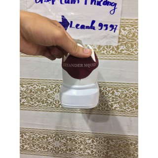 Giày thể thao MQUEEN gót đỏ mận nhung
