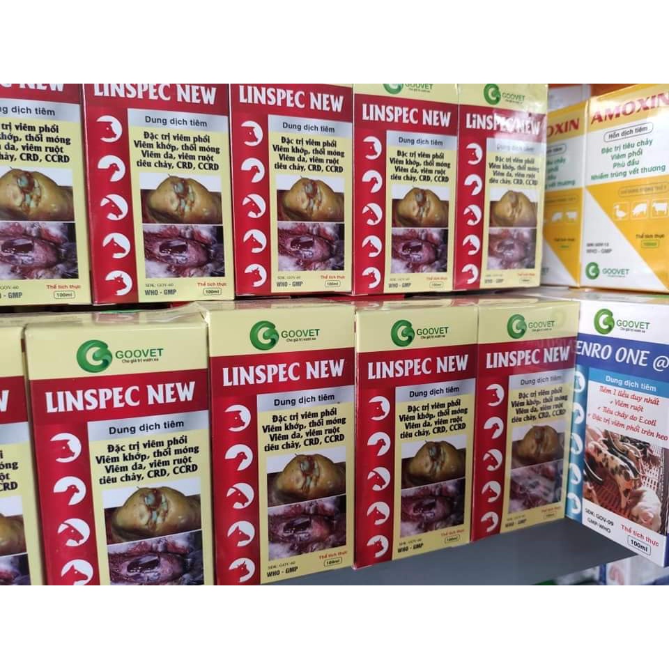 LINSPEC NEW Goovet Viêm Khớp, Thối Móng, Viêm Da, Viêm Ruột Tiêu Chảy, CRD, CCRD, Hen Gà, Viêm Phổi