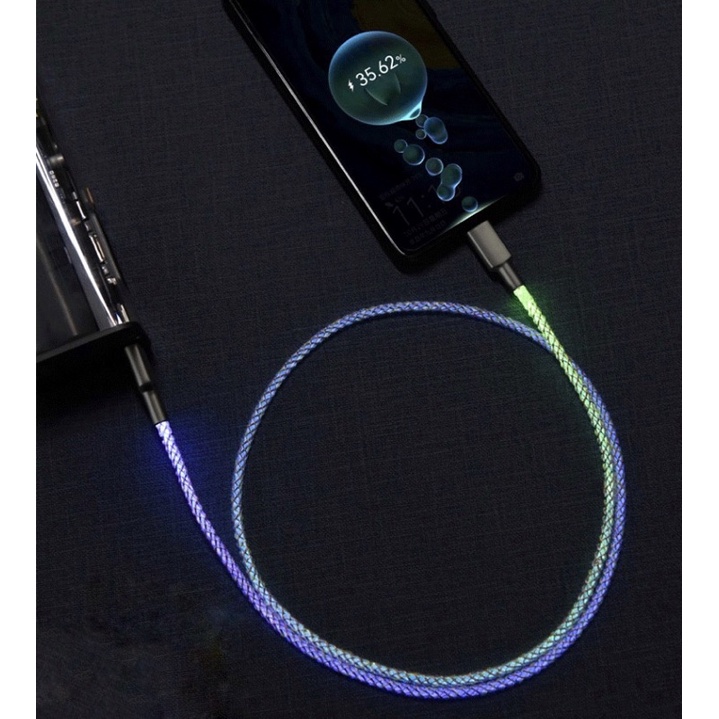 Dây cáp type-C RGB kết nối bàn phím cơ / Sạc điện thoại hỗ trợ sạc nhanh 66W