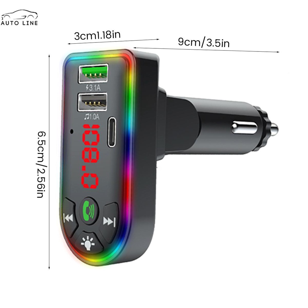 Máy Phát MP3 Bluetooth 5.0 FM w / 1A USB Và QC3.1A Cho Xe Hơi SHOPCYC0044