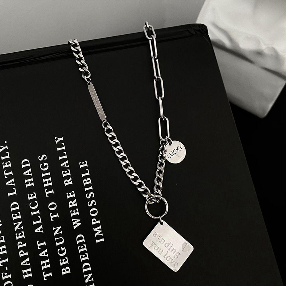 AROMA Vòng cổ Choker Đơn Giản Phong Cách Punk Hip Hop Cá Tính Cho Nam Và Nữ