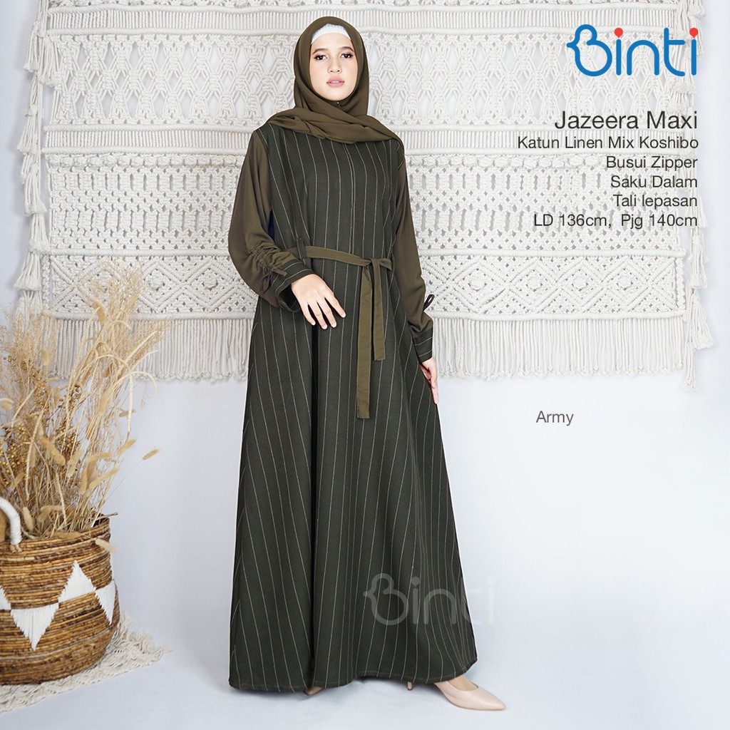 Đầm Cotton Lanh Phong Cách Jazeera Ld 136 Gamis Busui Salur Mix Koshibo