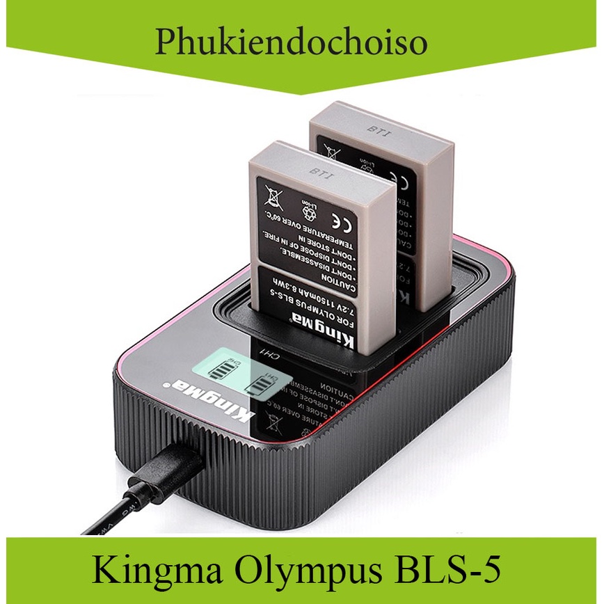 Pin sạc Ver 3 Kingma for Olympus BLS1/BLS5
