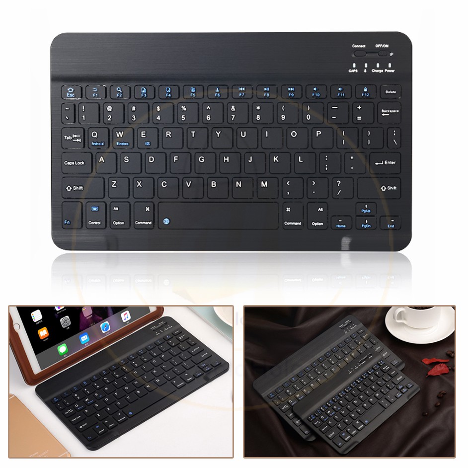 Bao da bàn phím Bluetooth, Full Box: Bao da & Bàn phím bluetooth loại 7 & 10 Inch