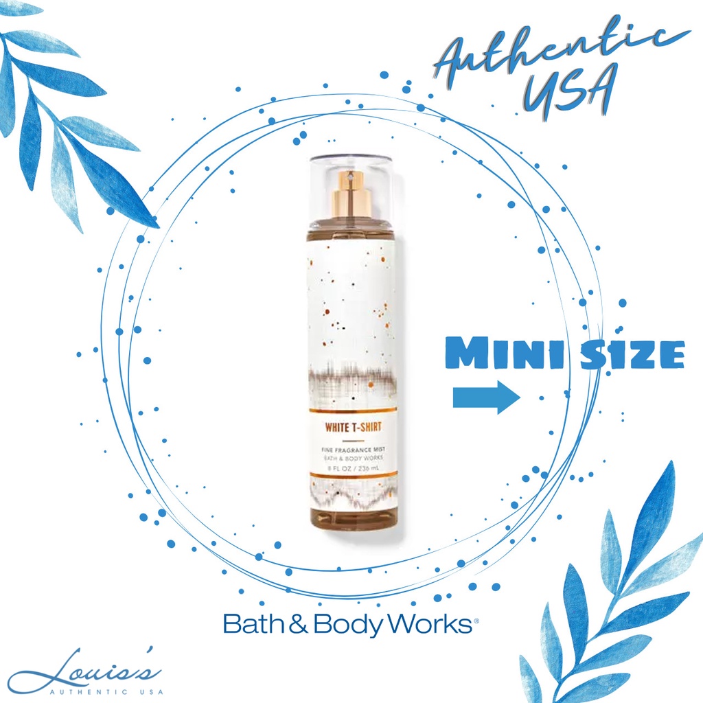 [ Mini ] WHITE T-SHIRT (Spring 2022) - Body mist / Xịt thơm toàn thân Bath & Body Works Mỹ