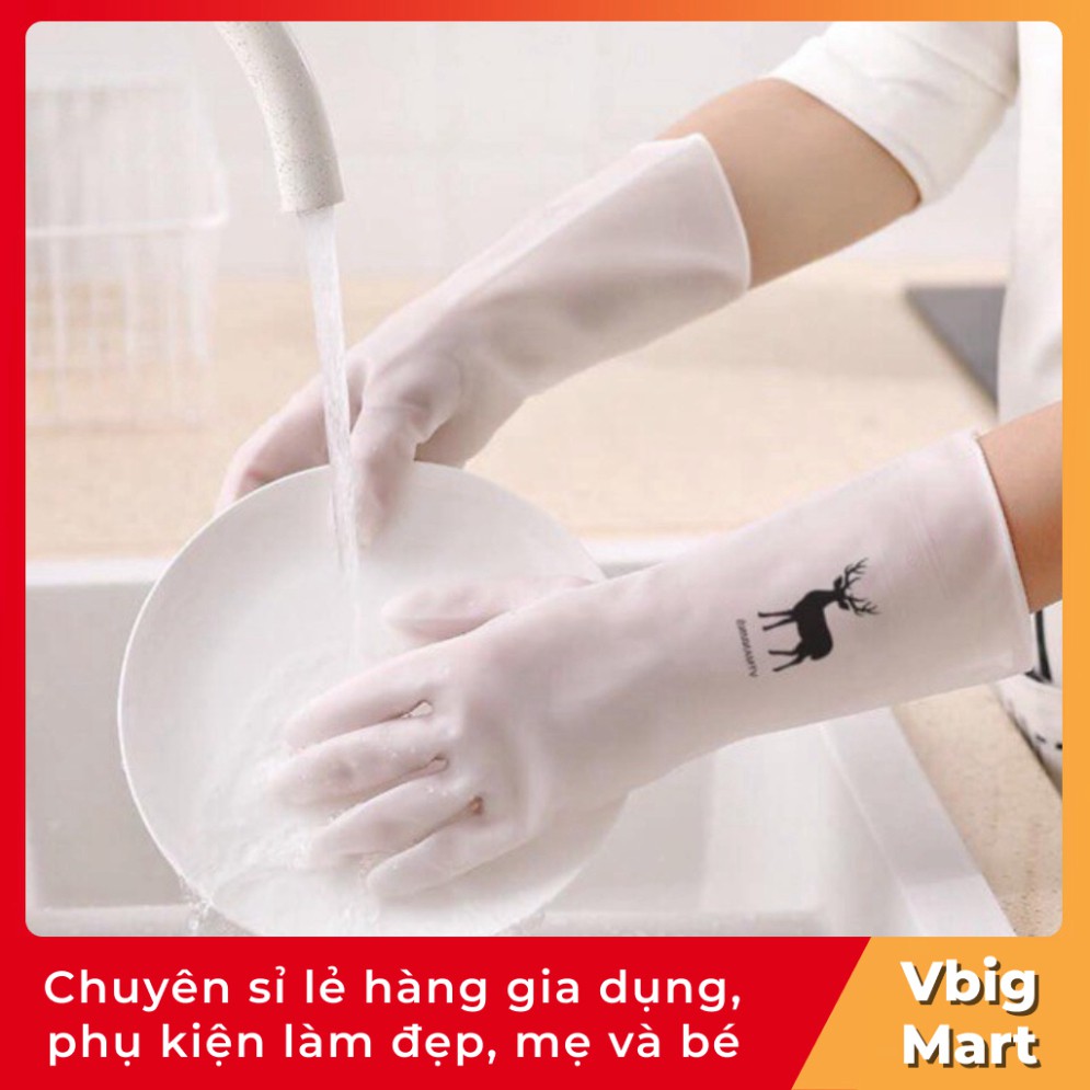 VB38 Găng tay cao su HÀNG LOẠI 1 Bao tay hươu chất liệu cao su bền chắc đàn hồi, êm, mềm, chống nứt nẻ tay Vbig Mart