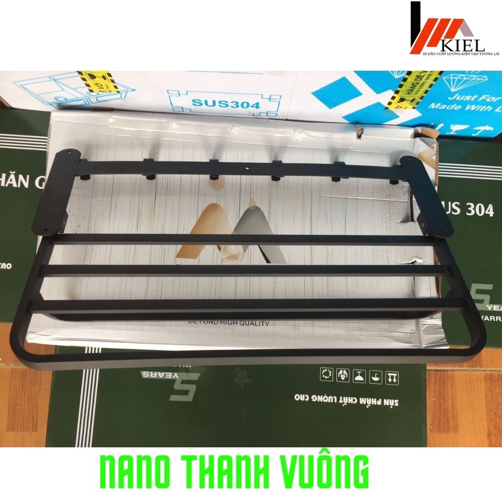 Giá treo khăn nhà tắm nano đen ( loại 1 ) chân đặc  cực chắc chắn  kệ treo đồ, treo khăn nhà tắm sơn tĩnh điện nano