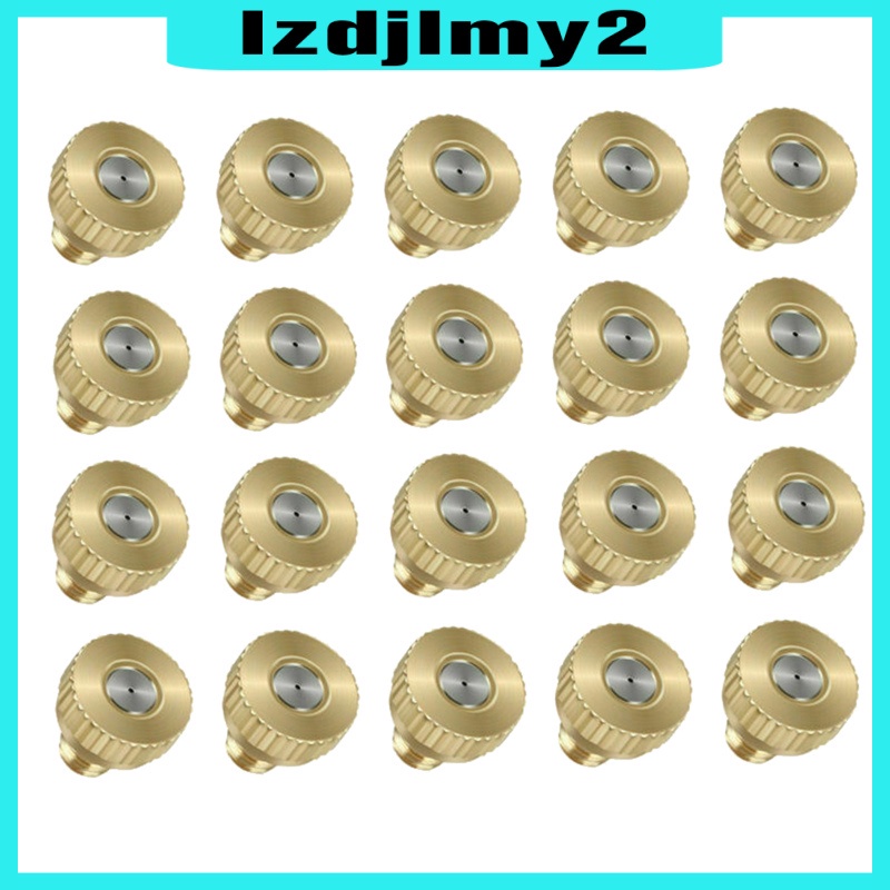[giá giới hạn] 20 Pack Brass Misting Nozzles for Outdoor Cooling System and Greenhouse Landscaping Dust Control