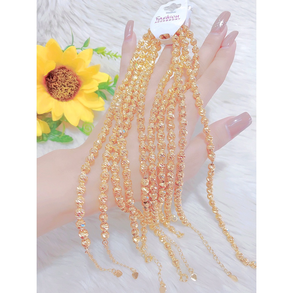 Dây chuyền bi nữ mạ 18K UHA cho độ sáng lấp lánh cao , bền màu , không gây dị ứng, thích hợp đi tiệc, làm quà tặng DC05