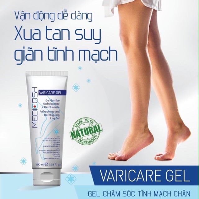 Gel chăm sóc tĩnh mạch chân Medicosh Varicare Gel (Nhập khẩu Italia)