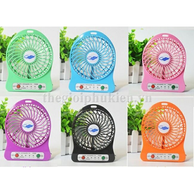 Thanh lý Quạt tích điện ba tốc độ k có pin ( giao màu ngẫu nhiên )