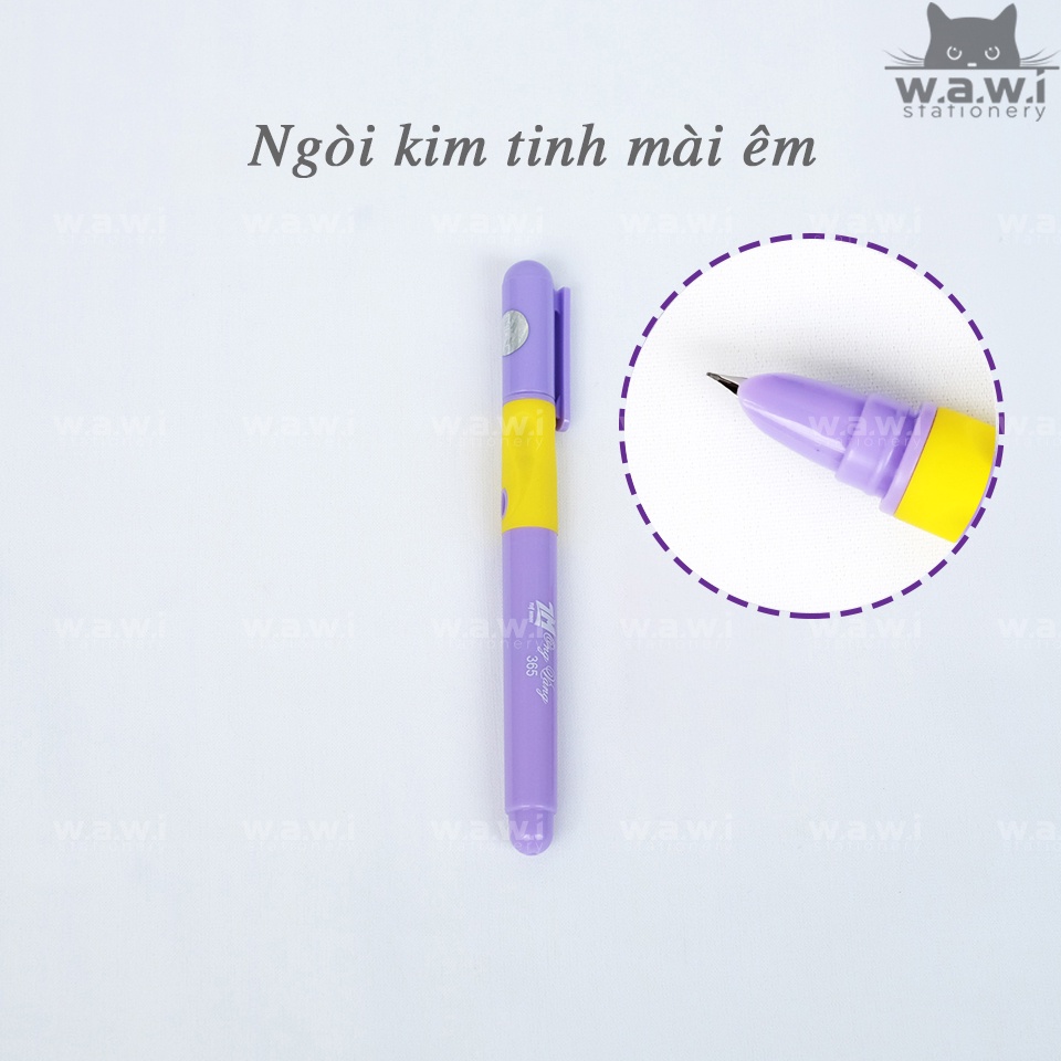 Bút máy luyện chữ Ong vàng , ngòi kim tinh mài êm cho bé