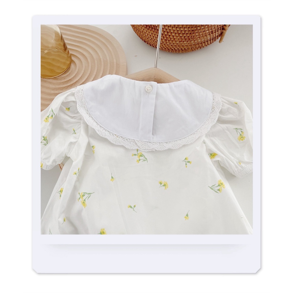 Váy bé gái đầm mùa hè cho bé vải đũi mềm mịn vải thô thoáng mát bao chất hàng thiết kế phom dáng đẹp váy cho bé