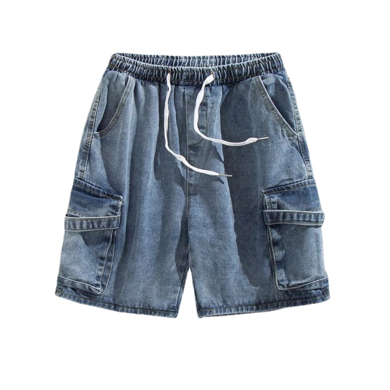Quần Short jeans Phối Túi Phong Cách hip hop Cho Nam size M-3XL
