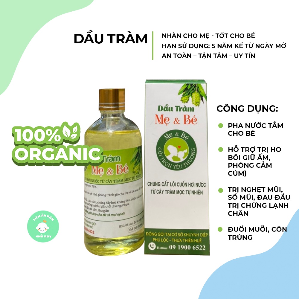 Tinh Dầu Tràm Huế Nguyên Chất 100ml - Tinh dầu tràm giúp giữ ấm, xông phòng hiệu quả