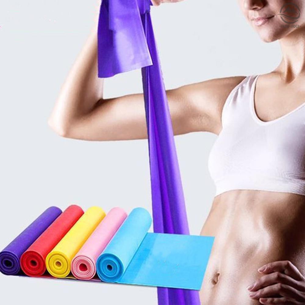 Pathfinder 59 X 5.9 Inch Yoga Resistance Band Exercise Band Workout Stretch Bands for Physical Therapy Fitness Pilates