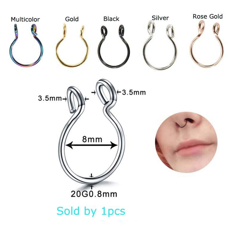 Khuyên mũi hình tròn bằng thép không gỉ 20 gauge