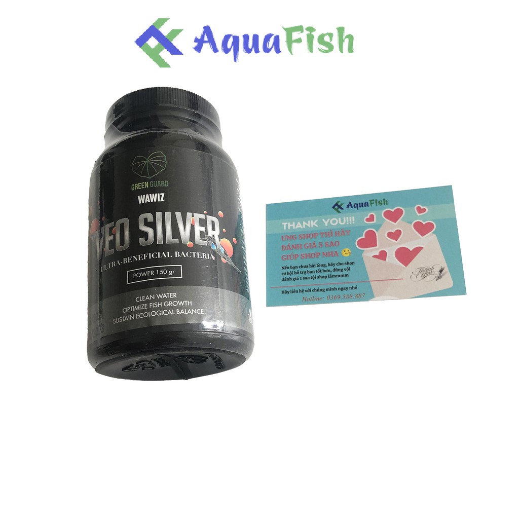 Men Vi Sinh Wawiz VEO SILVER 150gr Giúp Cung Cấp Vi Sinh Làm Trong Nước Bể Cá, Hồ Cá Koi