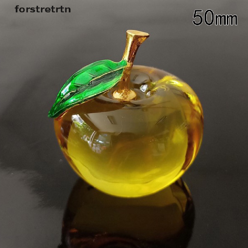 Quả Táo Pha Lê Men K9 50 / 60mm Dùng Trang Trí Bàn Làm Việc