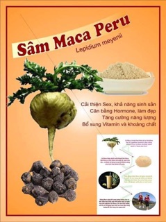 SÂM MACCA PERU 1kg củ đen thơm chuẩn vị
