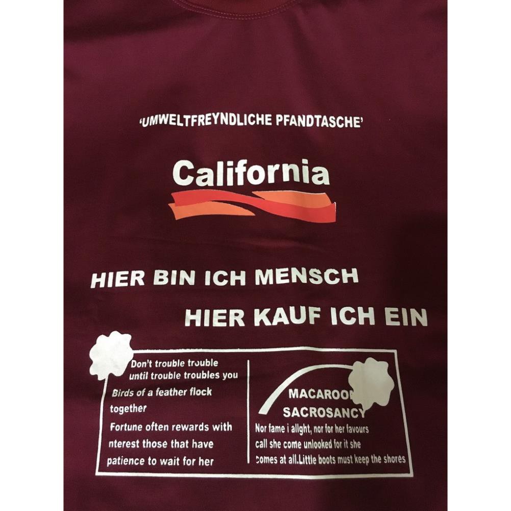 < Sỉ áo chạy ads >áo thun nữ tay lỡ in chữ california form rộng oversize vải cotton xượt poli co giãn thấm hút tốt