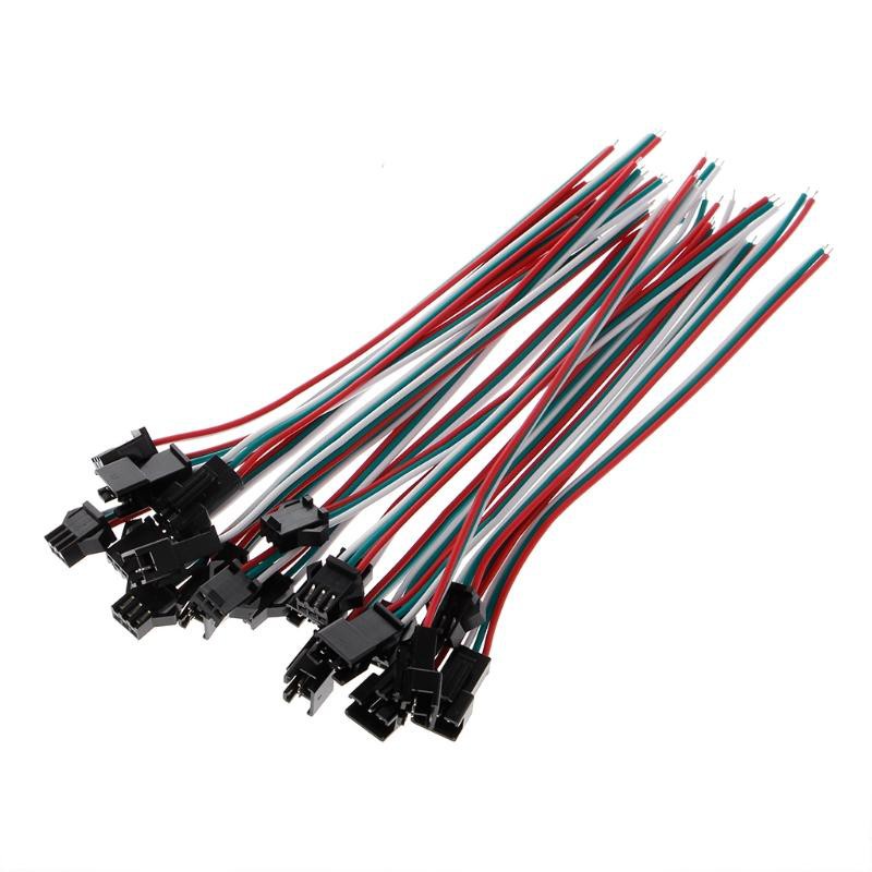 Set 10 Cặp Đầu Nối 3 Pin Js2812B Ws2812 Ws2811 Cho Dây Đèn Led